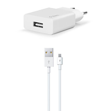 Picture of Ttec SmartCharger Seyahat Şarj Aleti 2.1A + Micro USB Kablo  Beyaz