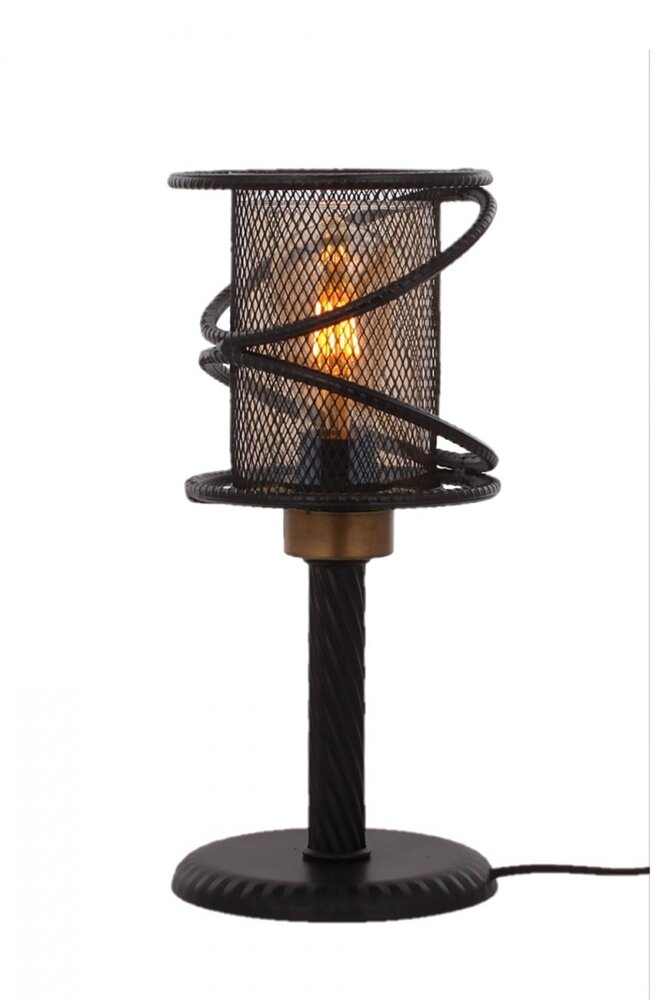 Avonni Black Antique Desk Lamp, Metal Retro Design, Lighting, Decorative Table Lamp, Bedside Table Lamp, 40x16 CM