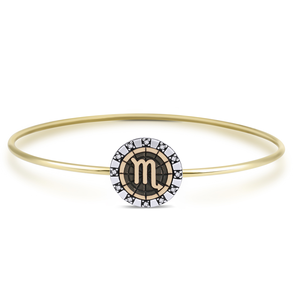 Biggdesign Scorpio Women's Silver Bracelets , Zodiac Sign, Horo , Special Zodiac Jewelry ,  925 Carat Silver