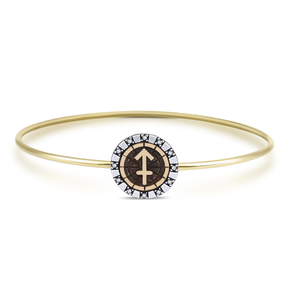 Biggdesign Sagittarius Silver Bracelets for Women , Zodiac sign, horoscope, zircon stone,  925 Carat Silver