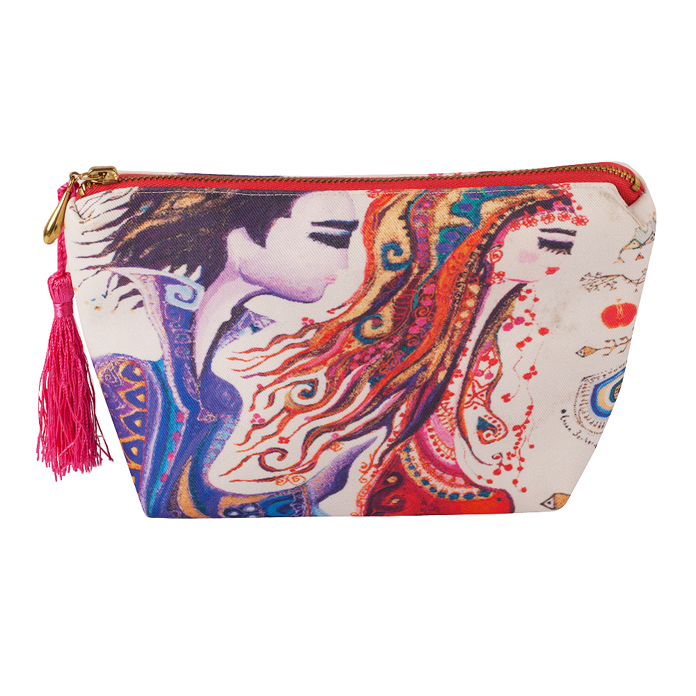 Biggdesign Love Makeup Bag, Denim&Polyester, Special Artist Design
