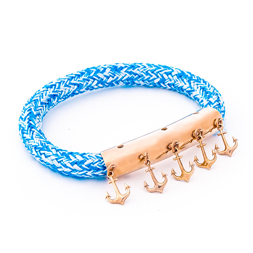 BiggDesign AnemosS Anchor Detailed Rope Bracelet - Blue , Special Gift , Women Accessory , Anchor Design