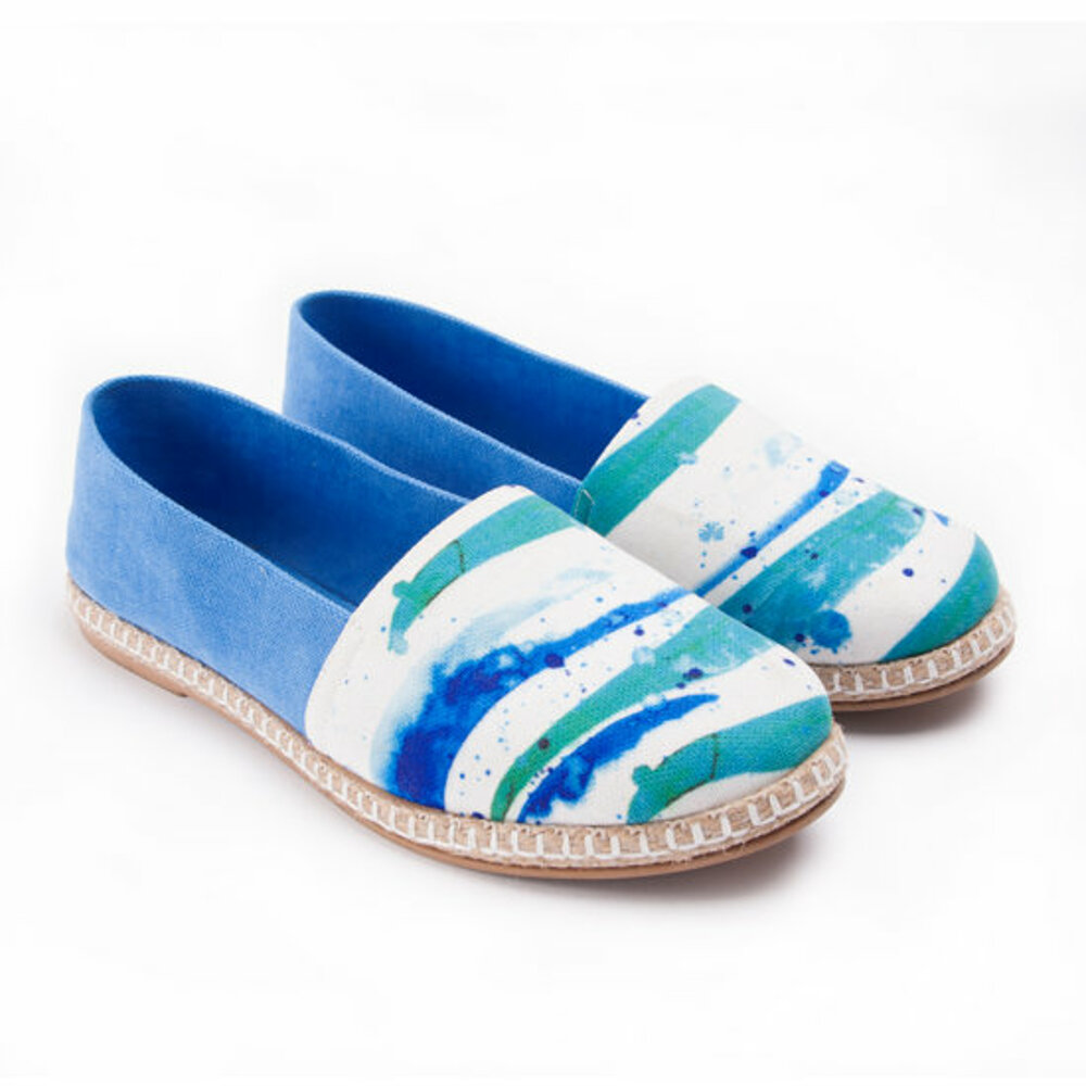 Biggdesign AnemosS Wave Woman Shoes - 39, Summer Shoes, Custom Design, Comfortable, Straw and Therm Sole