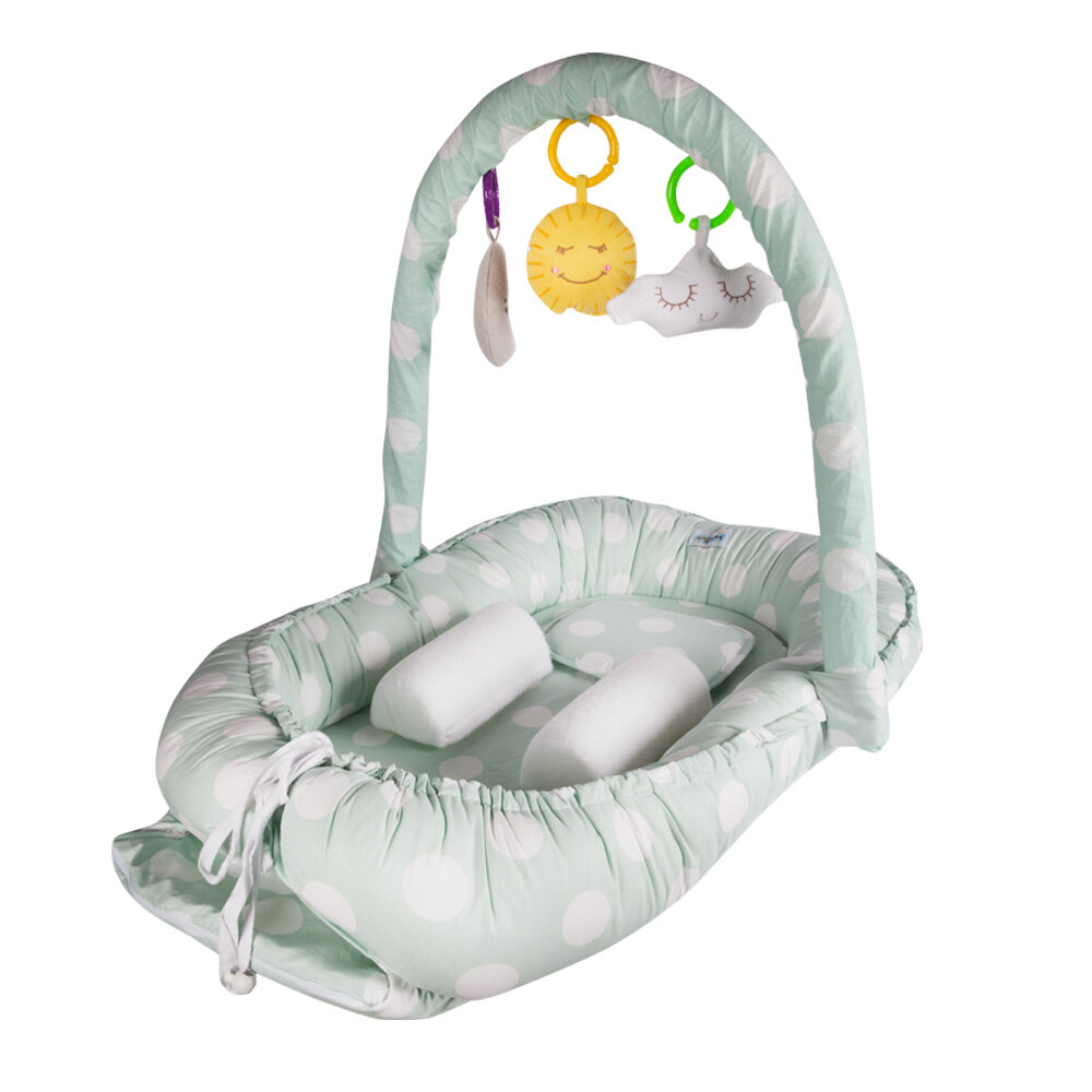 Babyjem Portable  Baby Bed With Toys,Infant Travel Bed, Co sleeping cot , Portable Baby Travel Cot, Kids Comfort, Baby Lounger 