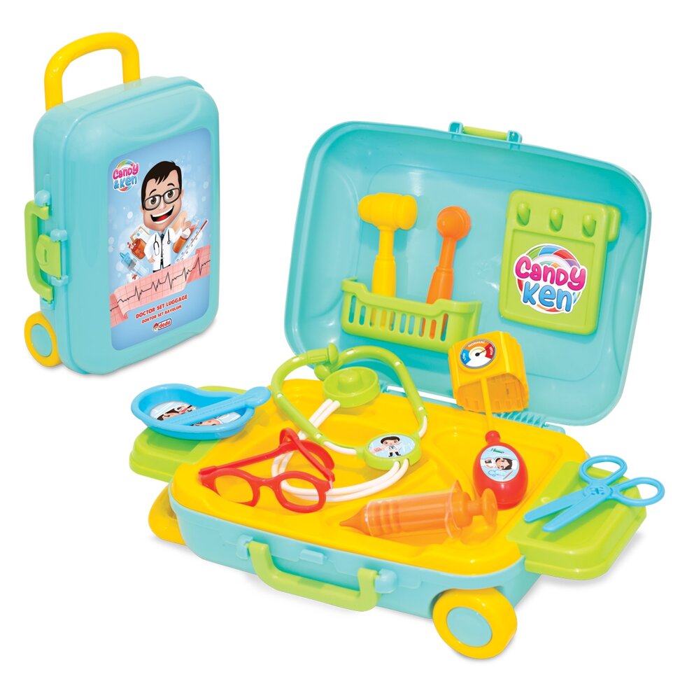 Dede Doctor Suitcase Set For Children, Suitable For Children 3 Years and Up, 15 Pieces, Colorful and Educational