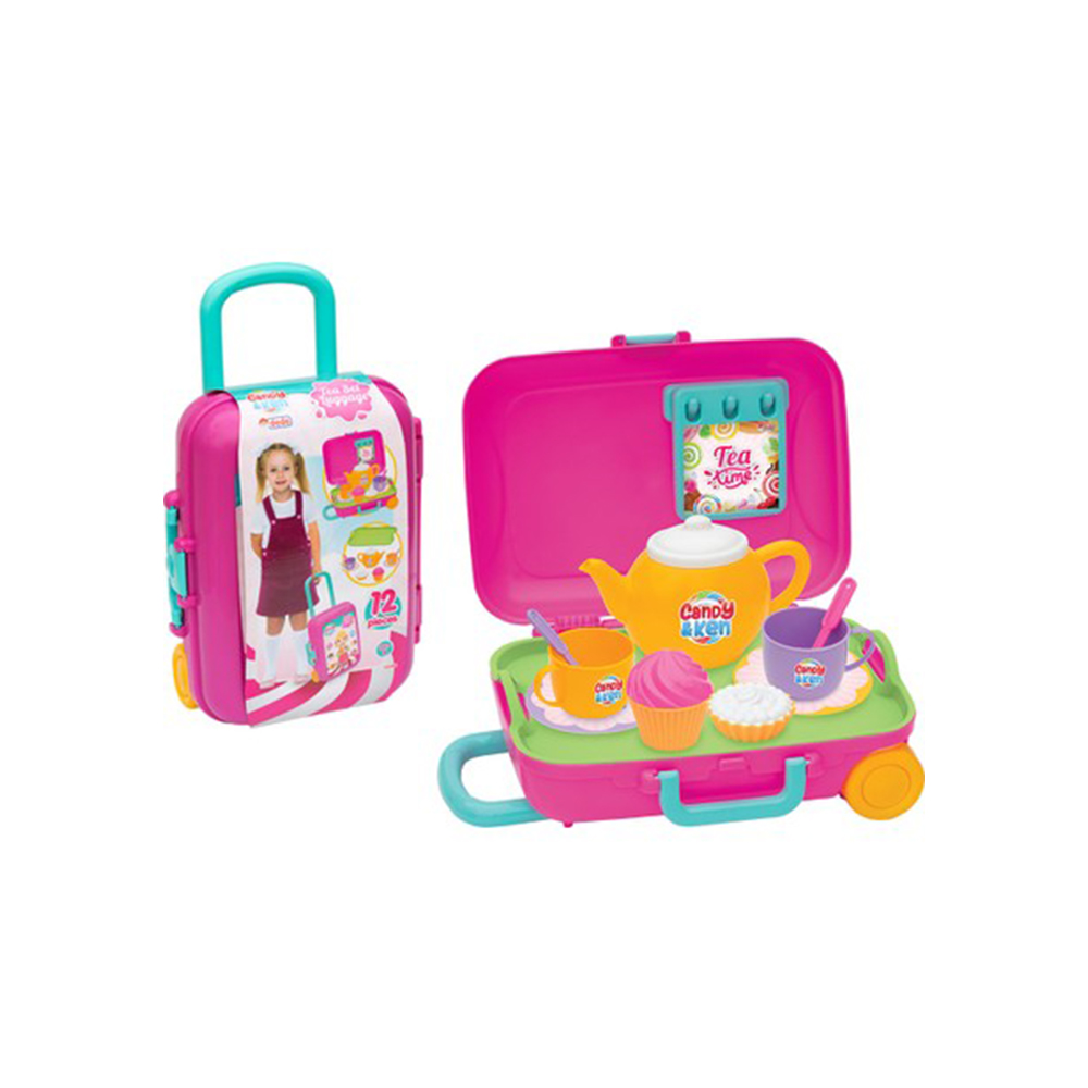 Dede Candy & Ken Tea Set My Suitcase, Pink Color, Portable, Tea Set, Muffin