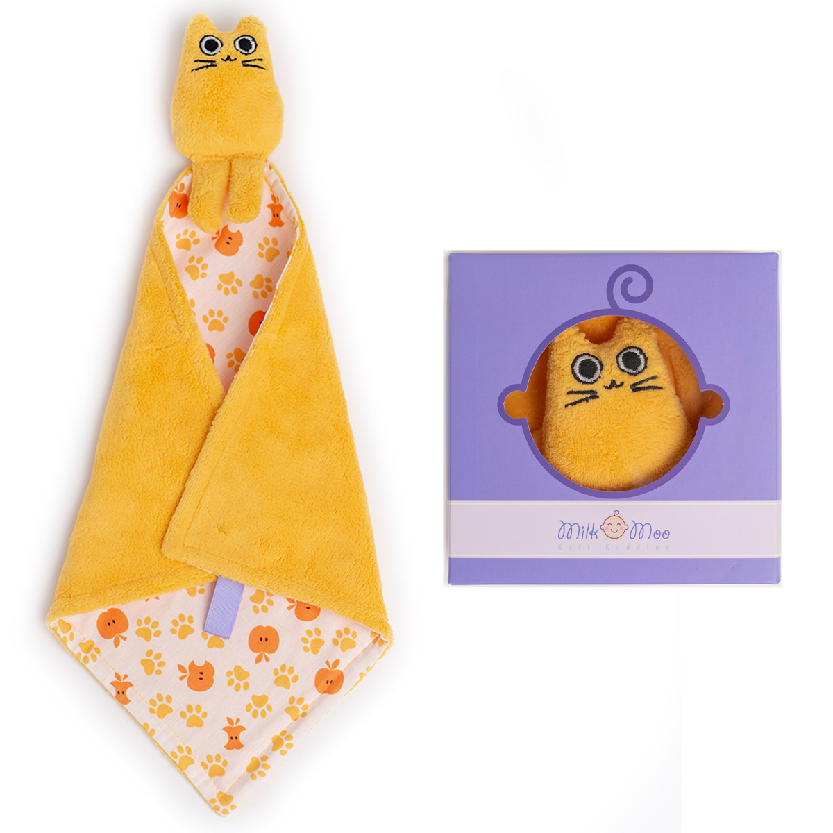 Milk&Moo Sicherheitsdecke, Öko Tex zertifiziert 100% Baumwolle Baby Lovey, ultra weich - Bild 1 von 7