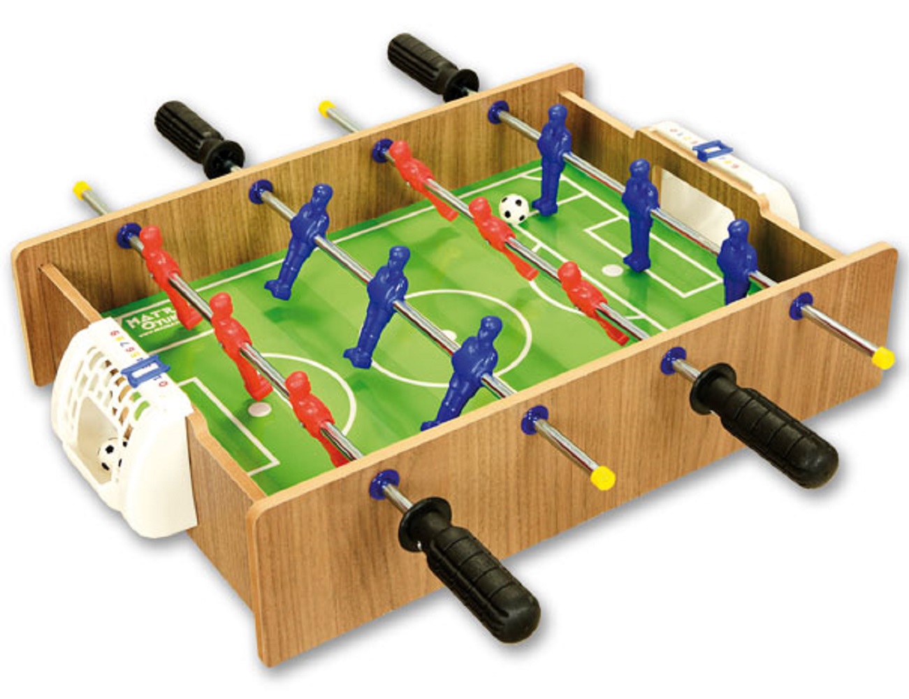 Matrax Wooden Hockey and Football Game, 32,5 x 45 cm, 2 Player Game, Football and Hockey,Healty Raw Material