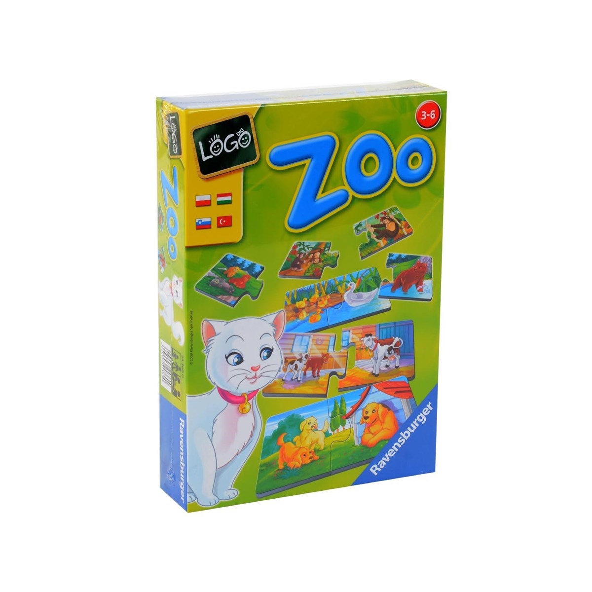 Ravensburger Logo Games - Zoo,  Educative Games, Board Games for 3+ , Shapes and Colors, Games for Children Ages 3-6
