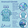 Anemoss Akvaryum Desenli %100 Viskon Yumuşak Nefes Alabilir Kumaşlı Erkek Gömlek . ürün görseli