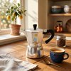 Any Morning 240 ml Alüminyum Moka Pot Espresso Kahve Makinesi Desenli Gümüş Renk HES-6. ürün görseli