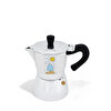 Any Morning 240 ml Alüminyum Moka Pot Espresso Kahve Makinesi Desenli Gümüş Renk HES-6. ürün görseli