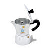 Any Morning 240 ml Alüminyum Moka Pot Espresso Kahve Makinesi Desenli Gümüş Renk HES-6. ürün görseli