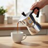 Picture of Any Morning 240 ml Alüminyum Moka Pot Espresso Kahve Makinesi Desenli Gümüş Renk HES-6