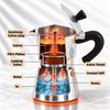 Any Morning 240 ml Alüminyum Moka Pot Espresso Kahve Makinesi Desenli Gümüş Renk HES-6. ürün görseli