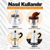 Any Morning 240 ml Alüminyum Moka Pot Espresso Kahve Makinesi Desenli Gümüş Renk HES-6. ürün görseli
