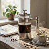Any Morning 600 ml Paslanmaz Çelik French Press, 3 Katmanlı Filtreli FF110. ürün görseli