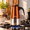 Any Morning 300 ml Paslanmaz Çelik Moka Pot İndüksiyon Uyumlu Bakır Rengi FE001-6. ürün görseli