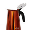 Picture of Any Morning Stovetop Espresso Coffee Maker Stainless Steel Induction Moka Pot, 300 ml - 10 oz, Copper