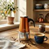 Any Morning 300 ml Paslanmaz Çelik Moka Pot İndüksiyon Uyumlu Bakır Rengi FE001-6. ürün görseli