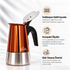 Any Morning 300 ml Paslanmaz Çelik Moka Pot İndüksiyon Uyumlu Bakır Rengi FE001-6. ürün görseli