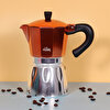 Any Morning 240 ml Alüminyum Moka Pot Espresso Kahve Makinesi Bakır Renk HES-6. ürün görseli