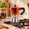 Any Morning 240 ml Alüminyum Moka Pot Espresso Kahve Makinesi Bakır Renk HES-6. ürün görseli