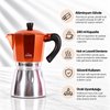 Any Morning 240 ml Alüminyum Moka Pot Espresso Kahve Makinesi Bakır Renk HES-6. ürün görseli