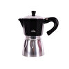 Any Morning Hes-6 Espresso Kahve Makinesi Alüminyum Moka Pot 240 Ml Siyah. ürün görseli