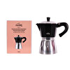 Picture of Any Morning Stovetop Espresso Aluminum Moka Pot, Black, 240 ml - 8 oz