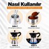 Any Morning 240 ml Alüminyum Moka Pot Espresso Kahve Makinesi Siyah HES-6. ürün görseli