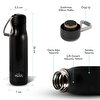 Any Morning BA21547 Paslanmaz Çelik Termos 600 ml Siyah, Çift Duvar Yalıtımlı, Sızdırmaz Kapak. ürün görseli
