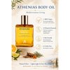 Athenias Body oil 50 ML Yüz ve Vücut Yağı | 21 Çeşit Organik Yağ Ve Ekstrakt + Nemlendirici + Doğal Parlaklık. ürün görseli