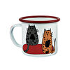 Biggdesign Cats 2'li Emaye Mug Seti. ürün görseli