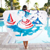 Picture of Anemoss Sailor Girl Round Beach Towel