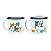 Biggdesign Dogs 2'li Emaye Mug Seti. ürün görseli