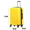 Picture of Biggdesign Cats Suitcase Luggage, Yellow, Large