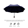 Biggdesign Moods Up Premium Ahşap Saplı Lacivert Otomatik Şemsiye, Rüzgara Dayanıklı, Hızlı Kuruyan. ürün görseli