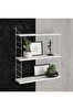 Picture of Decormet Armoni Raf Seti 3 Raflı 200*720 Metal Beyaz+Ahşap 