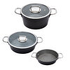 Picture of Serenk Excellence 5 Pieces Granite Cookware Set