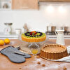 Picture of Serenk Fun Cooking Tart Pan Quiche Pan for Perfect Dishes Yellow