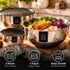 Serenk Modernist Rendeli Çelik Karıştırma ve Saklama Kabı Seti 16-20-24 cm. ürün görseli