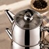 Serenk Excellence Orta Boy Çelik Çaydanlık 1,25 L Demlik, 2 L Suluk. ürün görseli