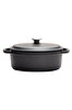 Picture of Sürel Cast iron oval casserole   23X29 cm black