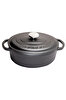 Picture of Sürel Cast iron oval casserole   23X29 cm black