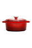 Picture of Sürel Cast iron round casserole     24 cm degrade red