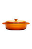 Picture of Sürel   Cast iron round shallow casserole   28 cm orange
