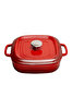 Picture of Sürel Cast iron square shallow casserole    26 cm red