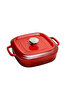Picture of Sürel Cast iron square shallow casserole    26 cm red