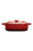 Picture of Sürel Cast iron square shallow casserole    26 cm red